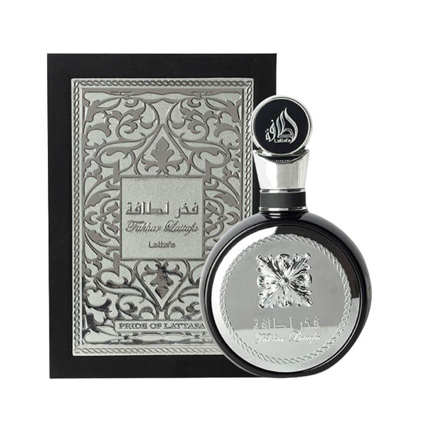 Fakhar Lattafa Perfume (Black) Box and Bottle for Men