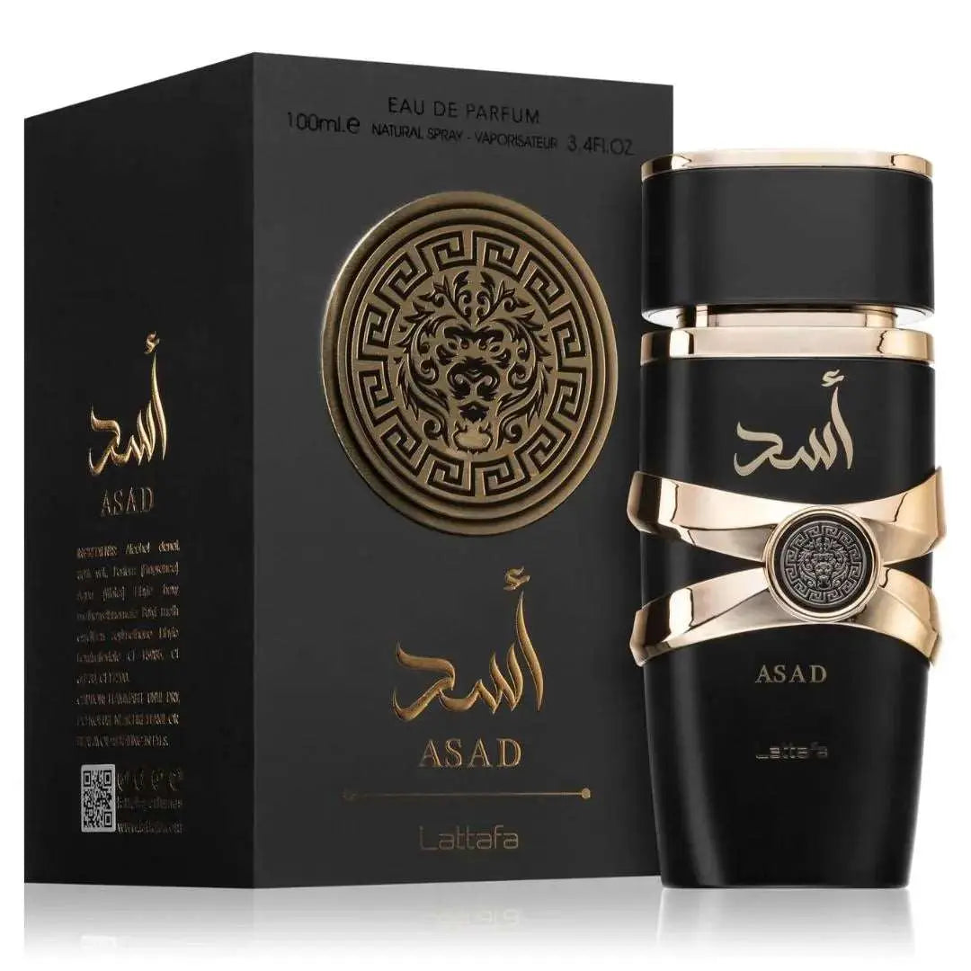 Lattafa Asad Perfume 100 ml EDP Beautiful Design Box & Bottle