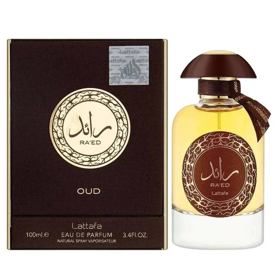 Lattafa Ra’ed Oud Perfume 100ml EDP Box and Bottle For Unisex