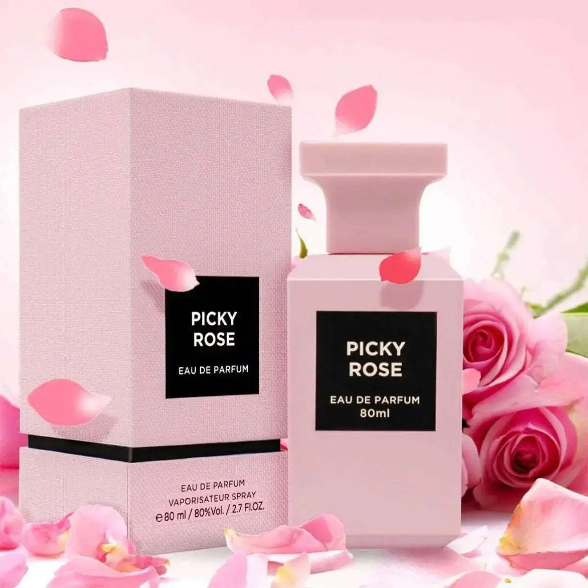 Picky Rose Perfume 80ml EDP Box and Bottle with Rose by Fragrance World