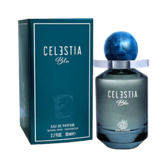 Celestia Blu Perfume 80ml EDP by Fragrance World Single Bottle and its packet