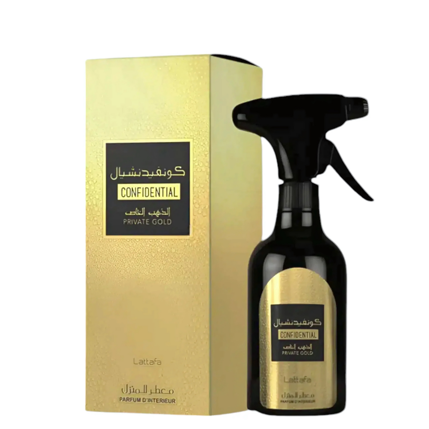 Confidential Private Gold Fabric Freshener 450ml Lattafa