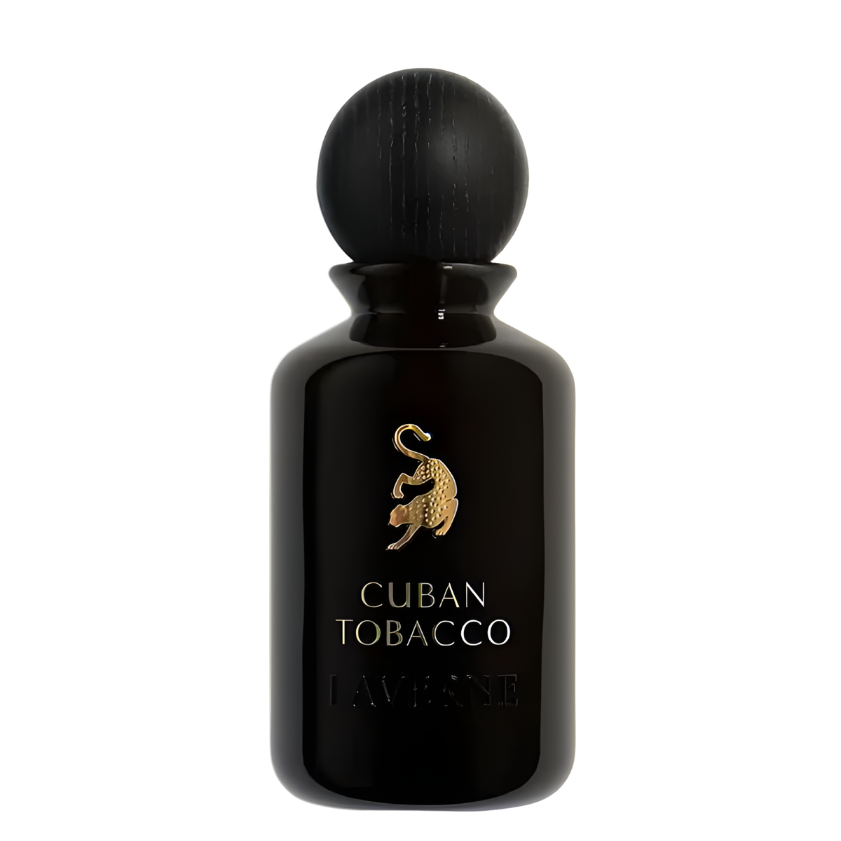 Cuban Tobacco Perfume 100ml EDP Laverne black bottle with gold logo and round cap
