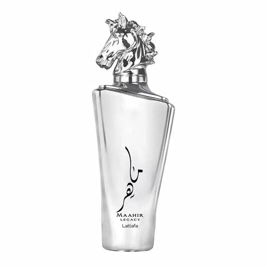 Lattafa Maahir Legacy Perfume (Silver) 100ml EDP Bottle for Men