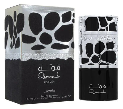 Lattafa Qimmah Perfume 100ml EDP Box and Bottle For Men 