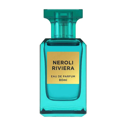 Neroli Riviera perfume in 80ml clean pest colour glass bottle