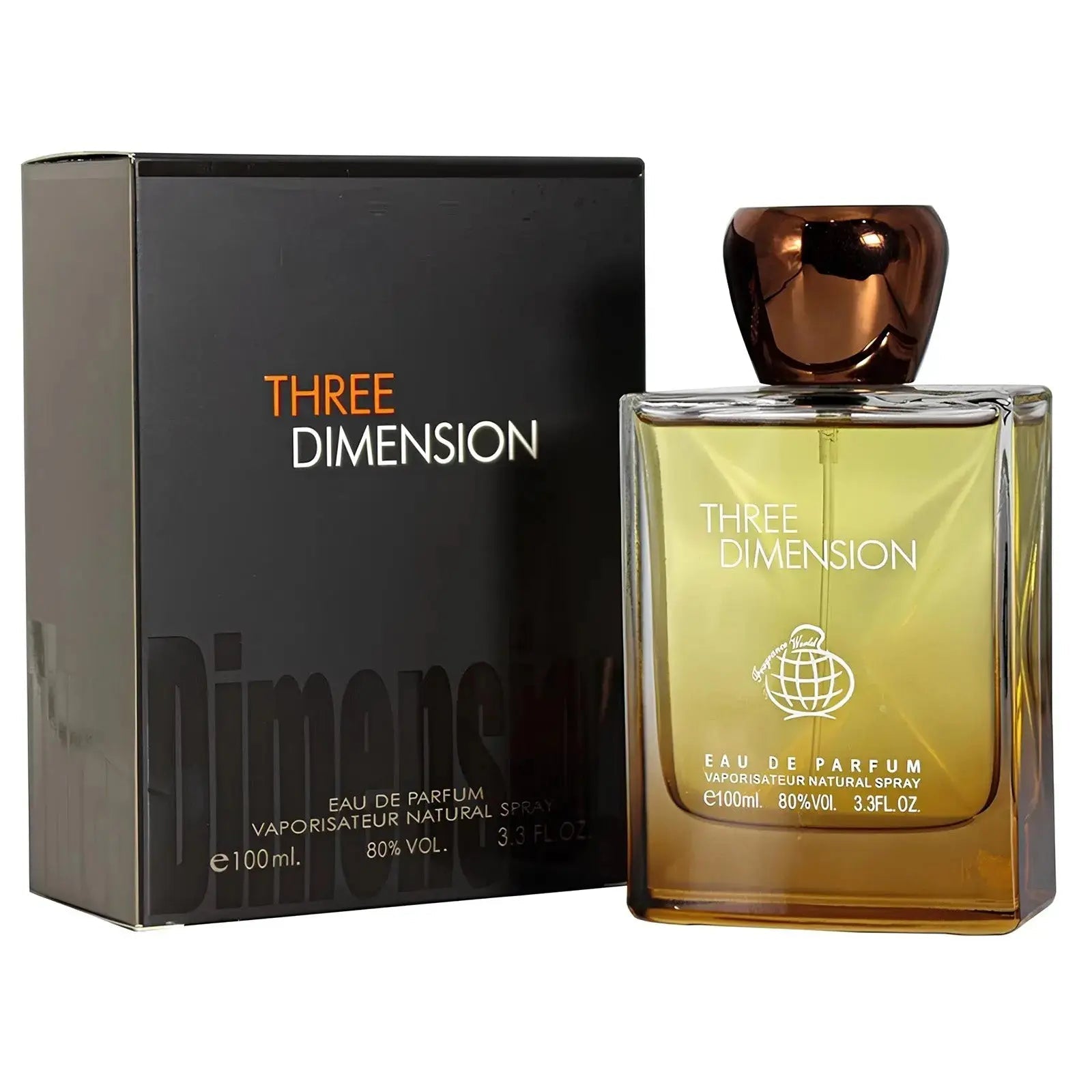 Three Dimensions Perfume Box and bottle in 100ml EDP by Fragrance World