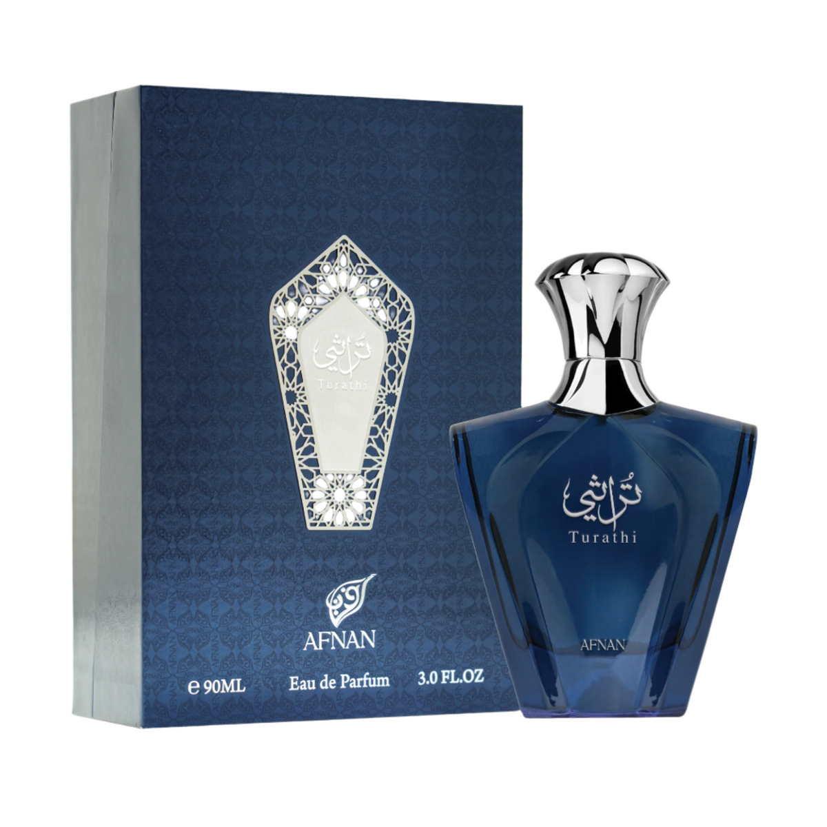 Turathi Blue 90ml EDP Perfume by Afnan with blue bottle