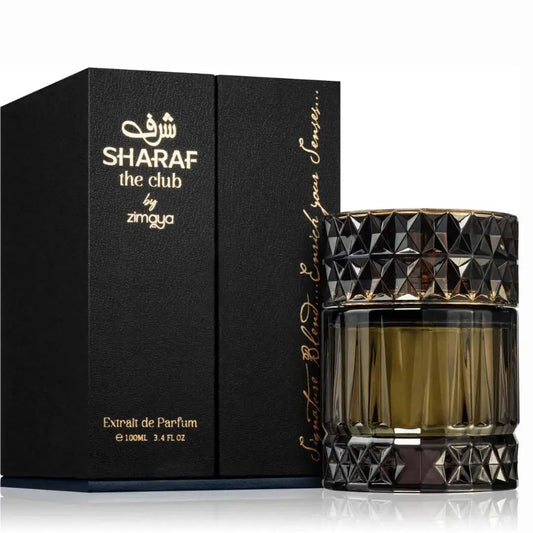 Zimaya Sharaf The Club Extrait De Parfum 100ml EDP Box and Bottle  For Men By Afnan