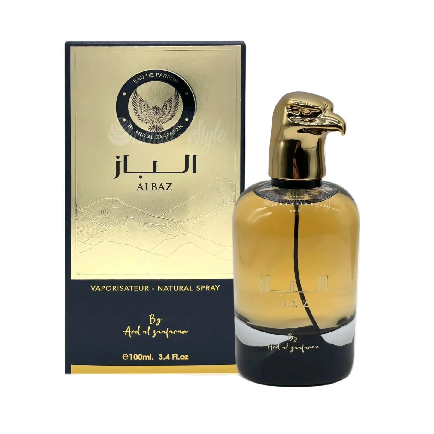 Albaz Perfume 100ml EDP – Ard Al Zaafaran with golden bottle