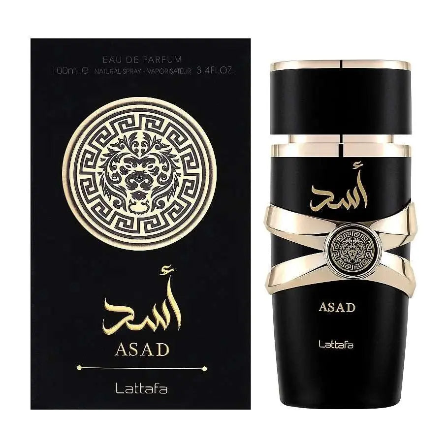 Lattafa Asad Perfume 100 ml EDPin a black Box & Bottle 
