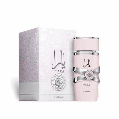 Lattafa Yara Pink Perfume 100ml EDP Box and Bottle for Women