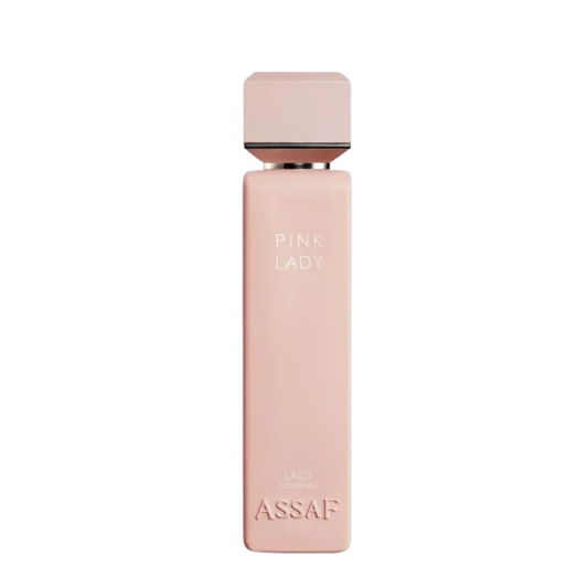 Pink Lady Assaf women’s perfume soft pink rectangular bottle with matching cap

