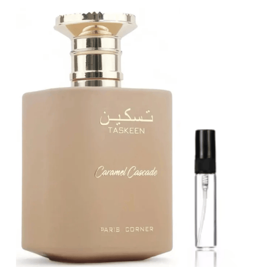 Taskeen Caramel Cascade Perfume Sample 2ml EDP Paris Corner